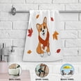 thumbnail image 4 of Cute Corgi Autumn Hand Towels for Bathroom, Maple Leaves Kitchen Towel 2 PCS Ultra Soft and Highly Absorbent Decorative Fingertip Face Bath Towels for Spa & Hotel, 28.3"x 14.4", 4 of 4