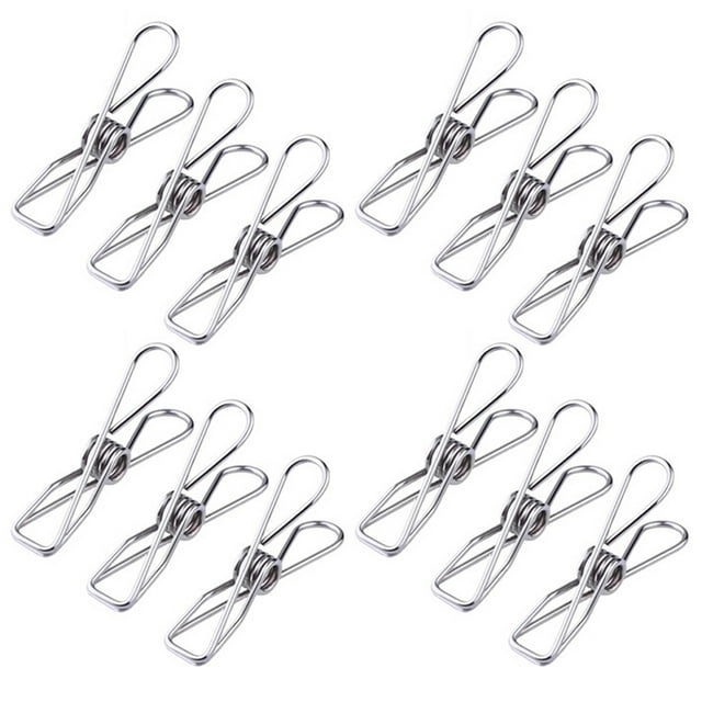 Wire Clothespins Portable Small: 12PCS Laundry Clips Clothesline Utility Clips