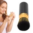 thumbnail image 1 of Brocha de Maquillaje Kabuki Retráctil Brocha de Viaje para Colorete Facial Crema de Contorno en Polvo Mineral con Cubierta Estuche de Aluminio Portátil negro + Rosa 2 ANGGREK Otros, 1 of 8