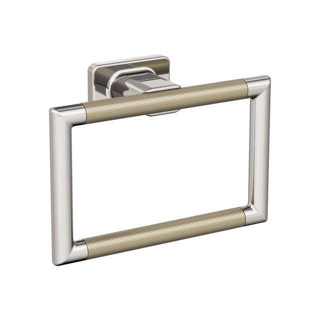 Amerock Bh26612Pnbbz | Toallero de níquel pulido/champán dorado | Toallero de 5-1/4 pulg. (133 mm) | don | Toallero De Mano Para Pared De Baño | Toallero de cocina pequeño | Accesorios de baño