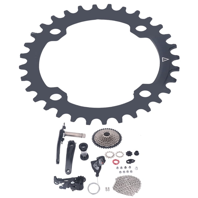 Kit de Vélo Volant, Contrôle de Vitesse 10 Vitesses Groupe Alliage d'Aluminium Manivelle Haute Résistance pour la Conversion de Vélo