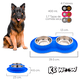 thumbnail image 4 of Dos Platos de 400 ml KE WOOW Tapete de Silicon Doble Plato para Perro Acero Inoxidable Tamaño Mediano Color Azul, 4 of 10