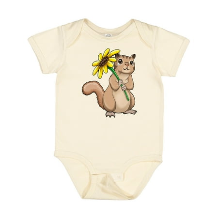 

Inktastic Cute Chipmunk with Sunflower Gift Baby Boy or Baby Girl Bodysuit