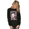 thumbnail image 3 of Betty Boop Kanji Hashtag Attitude Women's Long Sleeve T Shirt Brisco Brands L, 3 of 6