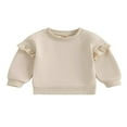 thumbnail image 1 of Chandails Décontractés à Col Rond pour Tout-Petites Filles, Volants, Manches Longues, Pulls, Hauts, Chemise, 1 of 7