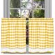 thumbnail image 3 of Cortinas de cocina Achim Buffalo Check, juego de 2 niveles, 58 x 24, color amarillo, 3 of 6