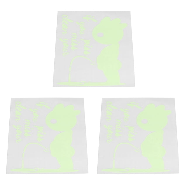 Calcomanías de arte DIY NikouMX 3 pegatinas luminosas para inodoro
