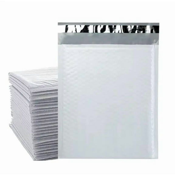 100 #2 8.5" x 11" Poly Bubble Padded Envelopes Mailers Shipping Bags White 9x12