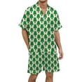 thumbnail image 4 of JIANJIA Mens Pajama Sets Christmas Print Silk Satin Lapel Short Sleeve Button Up Tops With Shorts Two Piece Underwear Sleepwear, 4 of 4