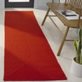 thumbnail image 2 of SAFAVIEH Braided Rishika Solid Machine Washable Reversible Runner Rug, Rust, 2'3" x 8', 2 of 16