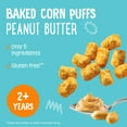 thumbnail image 3 of Earth's Best Organic Toddler Snacks, Peanut Butter Baked Corn Puffs, 2.5 oz Bag, 3 of 9