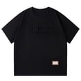thumbnail image 4 of sususu Shirts for Men Graphic Tees , Men's Undershirts , Fashionable Stamp Print Crew Neck Short Sleeve Tee For Men Casual Comfort Fit Basic Top Daily Wear Summer T-Shirt, 4 of 4
