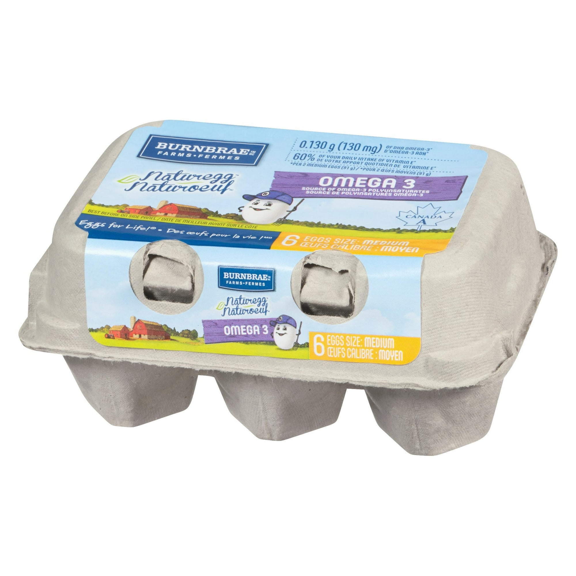 Naturoeuf 6 Moyen Oeufs Oméga-3 Blanc 6 oeufs / carton