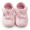 thumbnail image 2 of Baby Girls PU Leather Crib Shoes Infants Anti-Slip First Walking Shoes 0-18 Months, 2 of 6