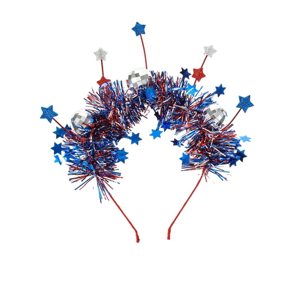 Way to Celebrate Americana Mirrorball Tinsel Headbopper