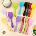 thumbnail image 2 of NAMZI 2Piece Wear-Resistant Silicone Rice Spoons, Non Stick Rice Scoopers, Ideal for Household Rice Serving & Daily Kitchen Use-Yellow, 2 of 5