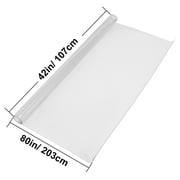 KFFKFF 80 x 42 Inch Clear Table Cover Protector,Clear Desk Protector Table Pads, 2mm Thick PVC Plastic Tablecloth Table Protector for Dining Room Table