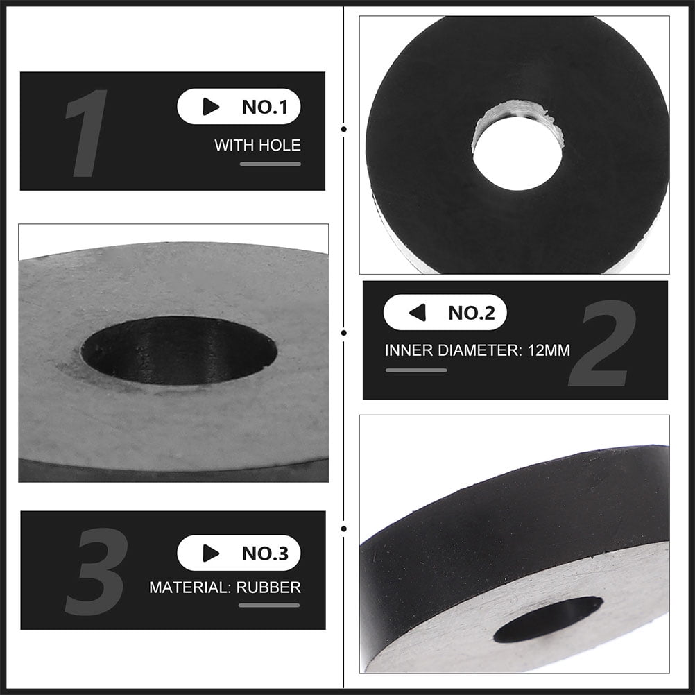 ULTNICE 20Pcs Abrasion Resistant Black Rubber Washers for Household Appliance Repair