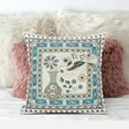 thumbnail image 2 of Love Your Vase Peacock Indoor/Outdoor Pillow in Off-White Gray Green 16x16, 2 of 5