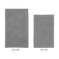 thumbnail image 3 of Better Trends 2 Piece Premium Bathroom Rug Set 100% Cotton Soft Tufted Reversible Bath Rug Water absorbent Bath Mat Ideal for Bathroom Shower and Tub Use, Edge Collection Gray (21" x 34" | 24" x 40"), 3 of 5