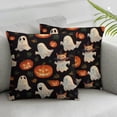 Halloween Pillow Covers 18x18 Inch Set of 2, Happy Halloween Funny