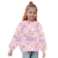 thumbnail image 4 of Lorytime Christmas Hoodies for Girls Boys Dinosaur Sweatshirt Long Sleeve Pullover Drop Shoulder Soft Tops Pink 11 Years, 4 of 9