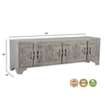 thumbnail image 7 of Taran Designs Isabella 6-door Carved Solid Wood TV Stand in Gray, 7 of 7