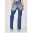 thumbnail image 2 of Risen Women's Raw Hem Distressed Straight Jeans, 2 of 5