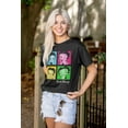thumbnail image 3 of Betty Boop Pop Art Squares Kisses Women's Graphic T Shirt Tees Brisco Brands S, 3 of 5