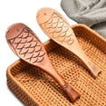 thumbnail image 4 of Elegant Retro-Style Wooden Rice Spoon with Mirror Polished Finish - Non-Stick Fish-Shaped Design for Home & Hotel Use, Engravable LOGO, Practical Kitchen Tool for Mess-Free Rice Serving (Nanmu Wood,, 4 of 6