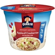 Quaker Instant Oatmeal Cup, Apples & Cranberries, 1.79 Oz (Pack of 12)