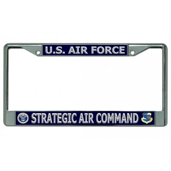 U.S. Air Force Strategic Air Command Chrome License Plate Frame