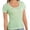 Light green, variant on Women Casual Long Sleeve Slim Scoop Neck Fit T Shirts Basic Tee Tops Crew