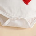 thumbnail image 7 of NOLDARES Newborn Baby Girl Romper 3Pcs Clothing Set Jumpsuit Ruffle Trim Short Sleeve Shorts Bow Headband Summer Outfits(Red,3-6 M), 7 of 7