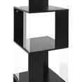 thumbnail image 5 of Royard Oaktree 5-Tier Square Rotating Bookshelf Tower, 360° Spinning Wood & Acrylic Bookcase, Black, 5 of 7