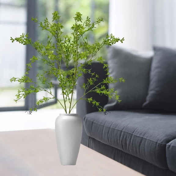 KOYPTL Single Simulated Small Leaves 37.4In,High Artificial Leaf Fake Flower Branches for Vase Home Office Kitchen Living Room Hotel Decoration,Green Plants for Wedding Tabletop Centerpieces Ornament