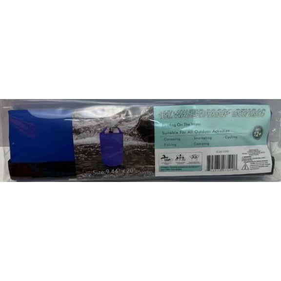 15L Blue Waterproof Dry Bag for Kayaking, Fishing, Camping & More