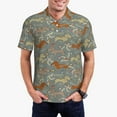 thumbnail image 4 of Vsdgher Dachshund Dog Bird Print Men's Short Sleeve Stretch Polo Shirt, Moisture-Wicking Performance Polo Shirt, 4 of 8