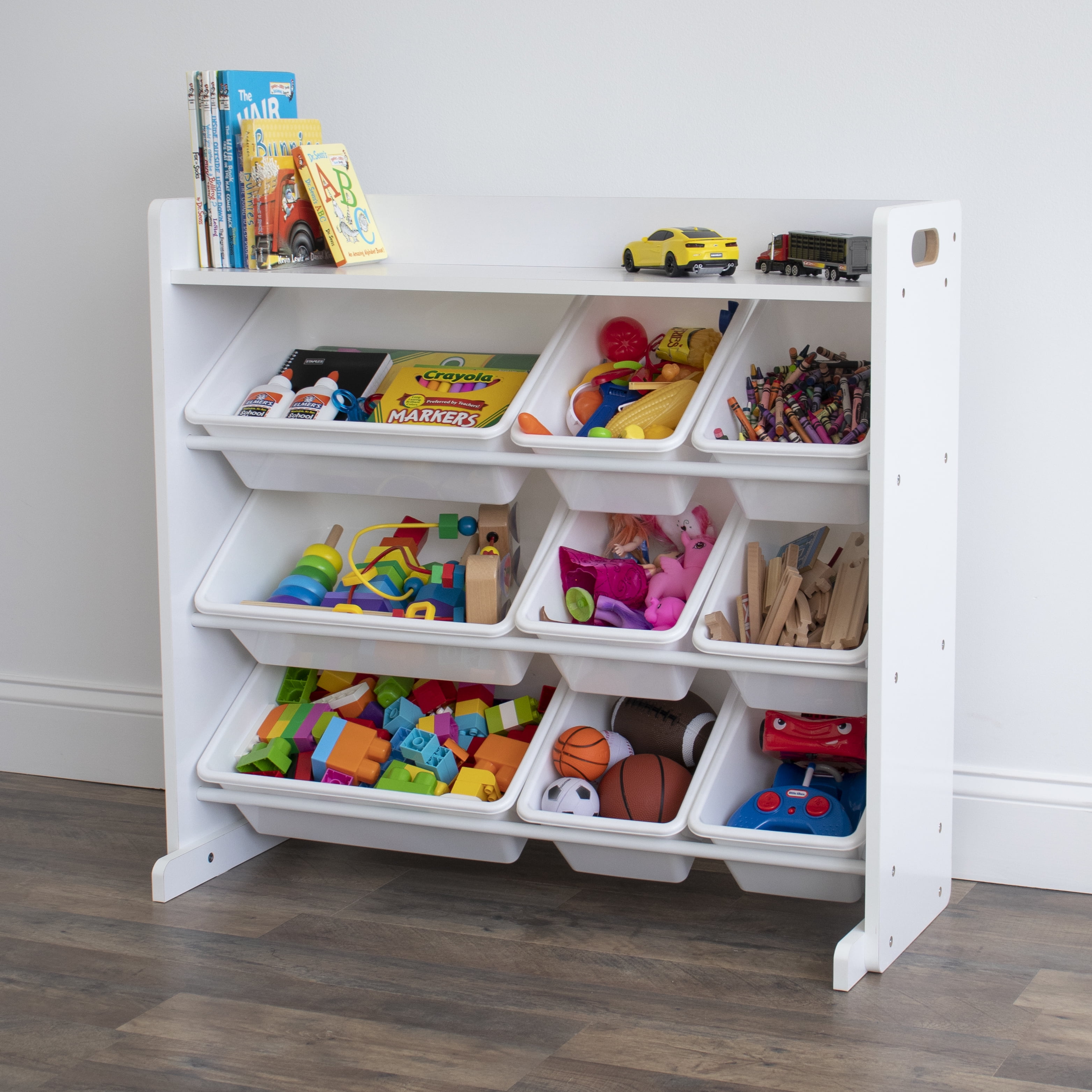 Crayola® Primary Colour 9 Tub Storage Unit Furniture for Kids Bedroom 