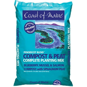 Coast of Maine Penobscot Blend Compost & Peat Organic Mix, 1 Cubic Foot