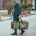 thumbnail image 4 of WANDF Foldable Duffel Bag 65L with Shoes Compartment Overnight Weekender Travel Duffle Carry On Bag for Men Women Waterproof Tear Resistant (Camo), 4 of 5