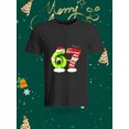 thumbnail image 1 of Fashionable and Personal 67 Number Pattern Printed Short-sleeve T-shirt, and Casual Unisex Comfortable Top. This T-shirt features a unique design with the numbers 6 and 7 creatively made to look like, 1 of 6