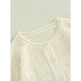 thumbnail image 5 of Bagilaanoe Toddler Baby Girl Cardigan Long Sleeve Sweater Hollow Out Outerwear 6M 12M 2T 3T 4T Kids Casual Tops, 5 of 8