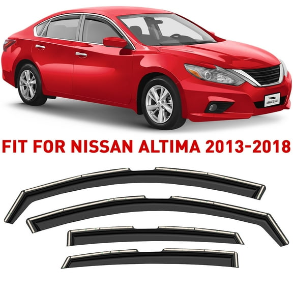Voron Glass in-Channel Extra Durable Rain Guards for Nissan Altima 2013-2018, Window Deflectors, Vent Window Visors, 4 Pieces - 200713