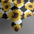 thumbnail image 5 of Black White Checker Sunflower Pattern Square Tablecloth,Waterproof Square Table Cover,Wipeable Spillproof Washable Table Cover for Home Kitchen Party Decor 52"x52"(132x132cm), 5 of 6