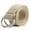Brown, variant on Pre-Owned Women Men Canvas Waist Belts Double Rings Buckle Waistband Strap Belts