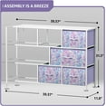 thumbnail image 3 of Sorbus Dresser with 8 Fabric Bins Drawers - Kids Furniture Storage Chest for Clothing Toys Organization, Bedroom, Closet (Tie-Dye Purple), 3 of 6