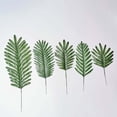 thumbnail image 2 of Efavormart 5 Pack - Green Palm Leaf Stems, Artificial Leaves For Hawaiian Luau Party Decoration - Assorted Size for DIY, Wedding, Jungle Theme, Outdoor Garden Table Decor, Floral Arrangements, 2 of 11