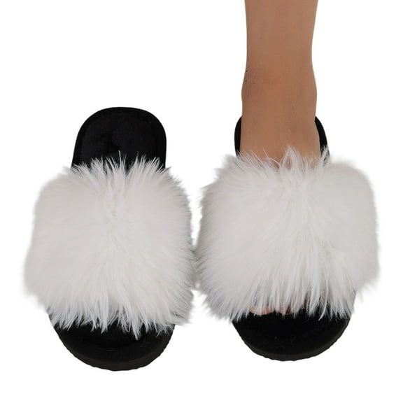 Slippers for Women,Slippers Winter Indoor Cozy Shoes With Sole For Home Comfort And Warmth,Womens Slippers,White,43