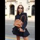 thumbnail image 4 of Vestido Camisero de Larga con Cuello Abotonado y Cinturón para Mujer para el Trabajo Negro L, 4 of 10